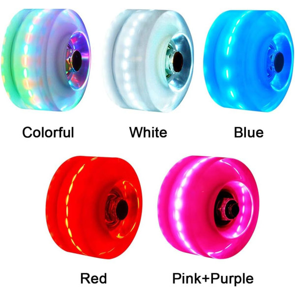 4 lysende LED-hjul for firehjulskjøring, 5 farger tilgjengelig,r