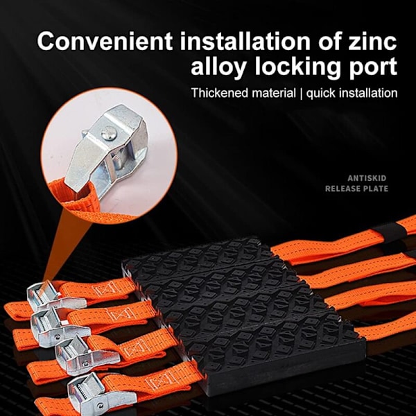 Traction teppe for bobiler, starthjelp, for bil, lastebil, SUV (17,5 x 8 cm)