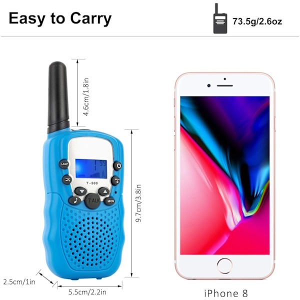 Barn Walkie Talkie Set Tvåvägsradio Intercom 1-3KM
