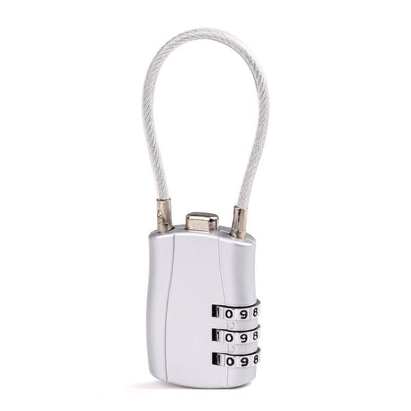 Silverhänglås, 2-pack resväs hänglås, kombinationslås, bagagelås