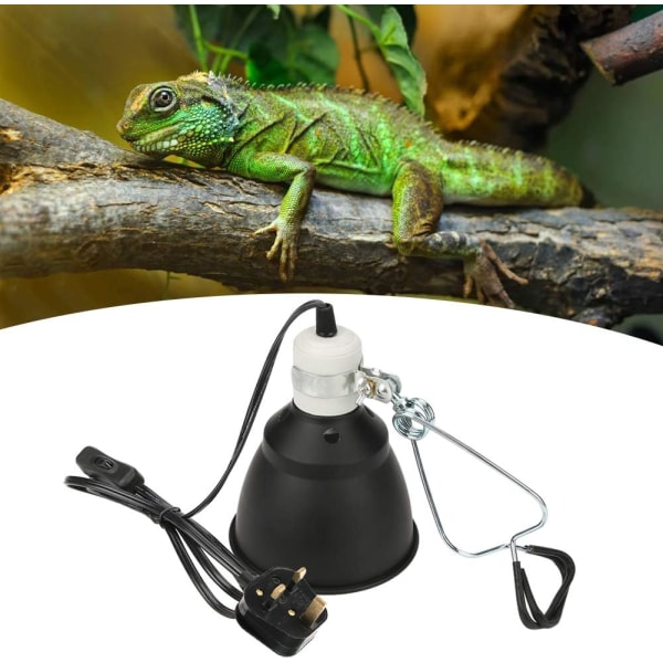 Reptilvärme UVA / UVB lamphållare - EU-kontakt, 300W reptilvärme torn för kycklingburar