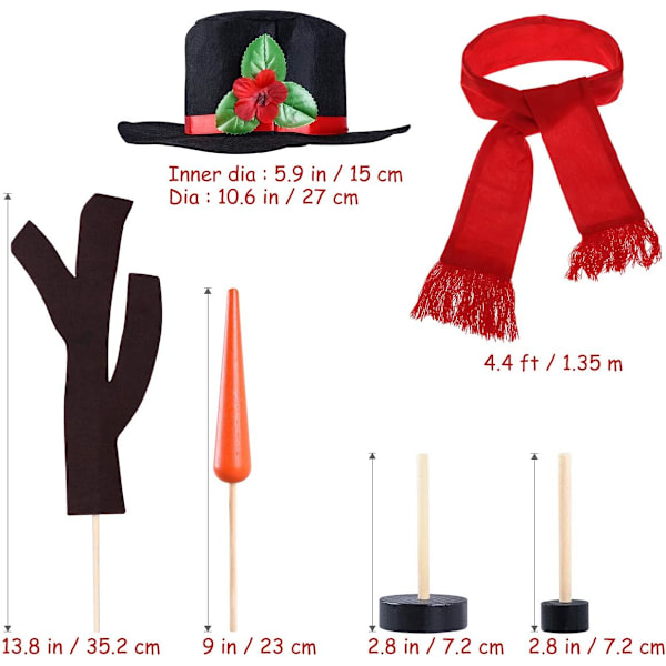 Snögubbe Kit, Snögubbe Dekoration Kit 15 Delar Snögubbe Tillverkning Kit Vinterfest Barn Utomhusleksak Dekoration Jul Semester Dekoration Present