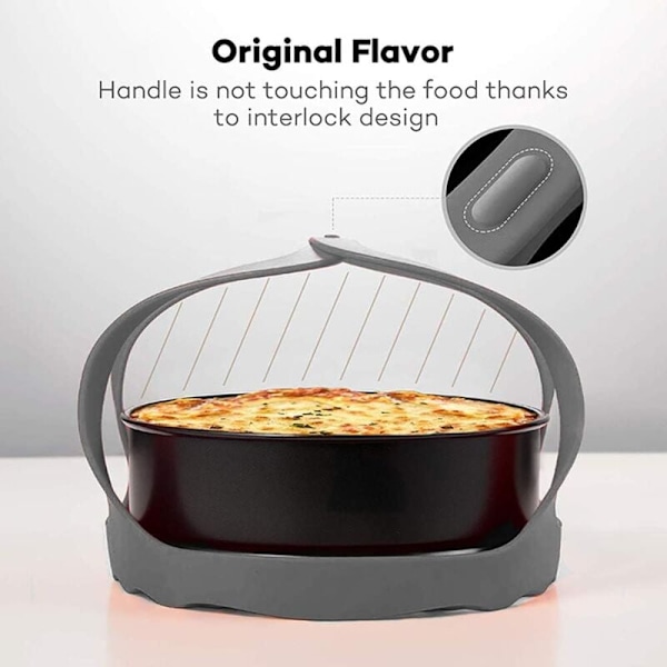 Slynge, Slinger Bakeware 6qt/8qt Instant Pot/Multifunksjonskomfyr Anti-Echaudage Stativ, BPA Silikon Egg Dampstativ (grå)