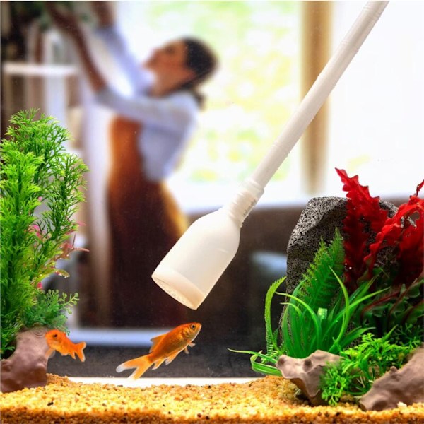 Akvarievakuum - Akvarierengöringspumpset - Kraftfull hävert för fullständig dränering - Akvarietillbehör