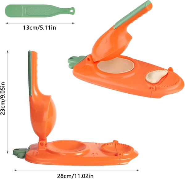 2 i 1 Dumpling Maker, Manuel Dejpresse, Manuel Dumpling Maker Form, DIY Dumpling Maker Ravioli Maker, Dumplingforme til Dumplings