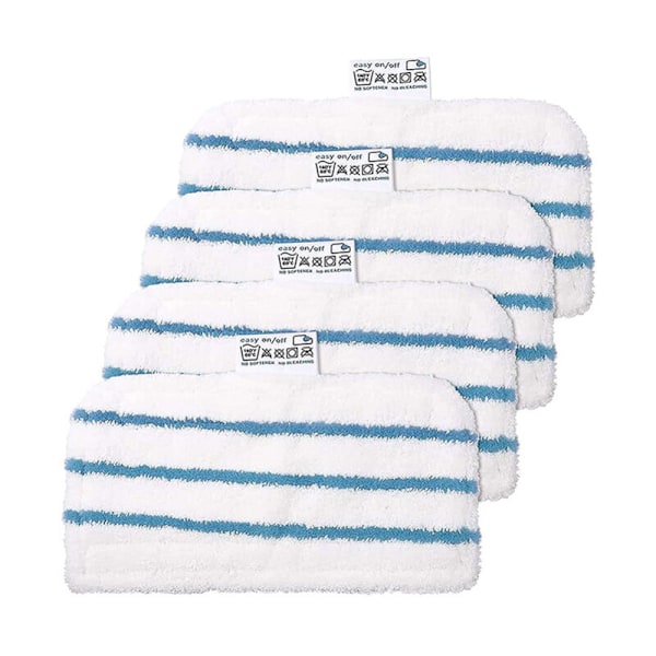 Set med 2 multi-yta pads för ångmopp - hållbara rengöringspads i mikrofiber - Ångmopp tillbehör - Tvättbart överdrag - Rektangulär
