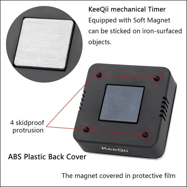 Timer Køkken Timer 60 Minutters Timing med 80dB Alarm Lyd Magnetisk Nedtællingstimer Hjem Bagning Madlavning Dampning Manuel Timer Rustfrit Stål Ansigt M