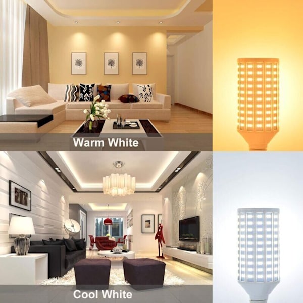 E40 LED-lampor 50W Kallvitt LED-ljus 6500K, 4400LM, AC 85-265V, motsvarar