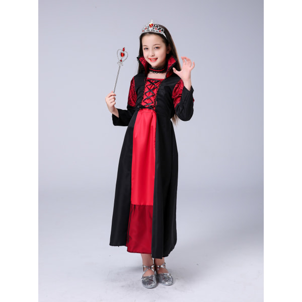 Halloween Snövit Queen Costume Barnscen Fairy Tale Performance Kostymkjol Bad Queen Costume