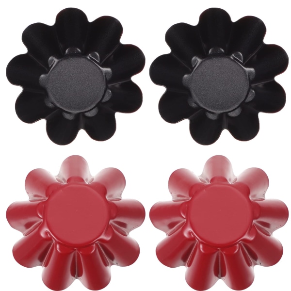 Chokladgodisformar 4 st blomform äggform, non-stick minikolstålsformar, för cupcake tårta muffins pudding tartlet äggform