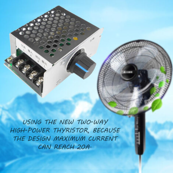 220V AC enfaset motorhastighedsregulator, ventilatormotorhastighedsreguleringsswitch, temperaturreguleringstyristorspændingsdæmper og regulator