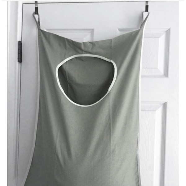 Hængende vasketøjskurvpose, det bedste valg til opbevaring af snavset tøj og pladsbesparelse (1 stk) (mørkegrå)