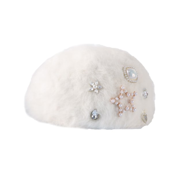 Furry Plysj Beret Dame Maler Hat Vindtett Driver Hat Voksen Kaldt Vær Beanie Varm Hodeplagg Dame Maler Hat Outdoor Shopping One Size