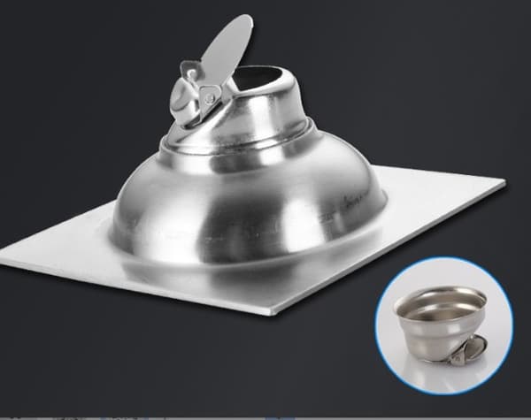 Siphon de sol en acier inoxydable épais, drain de douche carré anti-odeur pour salle de bain 9.8*9.8, double utilisation