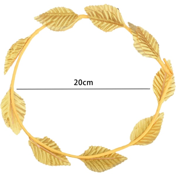 2-Piece Gold Leaf Headband Roman Leaf Crown Gold Leaf Head Ring Greek Crown Headdress for Christmas Party Decoration Photo Shoot Props