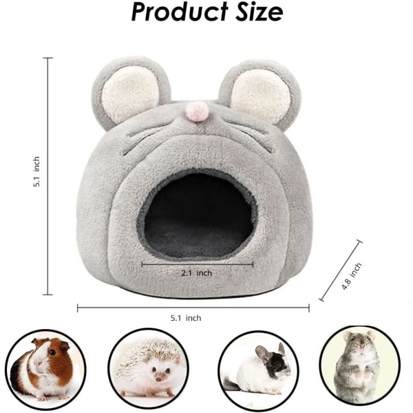 Guinea pig cave bed, small animal washable cage accessories pet hideout bed house non-slip suitable for hamsters (mice)