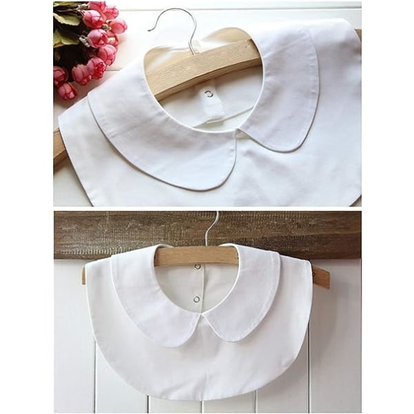 White Fake Shirt Collar Dam Avtagbar krage för blusar Sweat