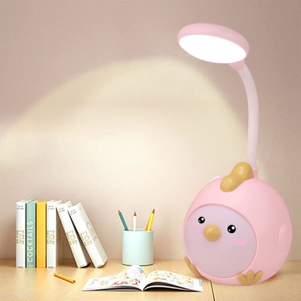Beskyttelseslys med pink tricolor læring, gul og blå genopladelig natlampe via USB
