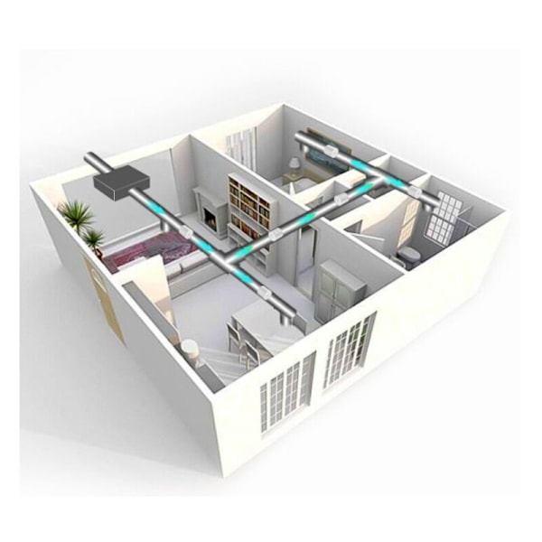 100 mm Støjsvag luftudsuger 12W energieffektiv med blandet flow ventilator til bad, ventilationskanaler, drivhuse, telte