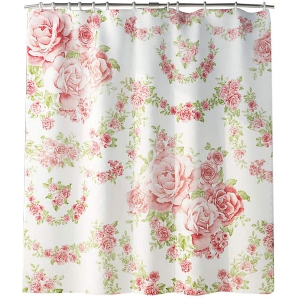 Bruseforhæng 150*180cm Blomster Bruseforhæng Vandafvisende Rose Trykt Bruseforhæng Moderne Badeværelse Maskinvaskbar