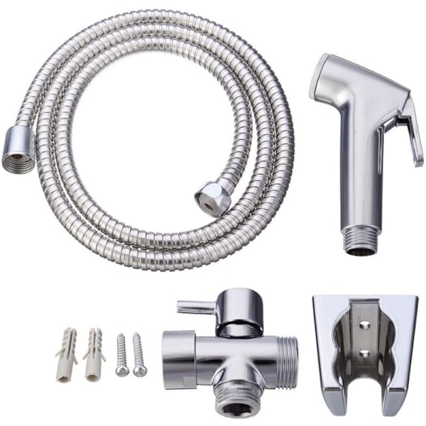 WC hygienkit. 3-vägs kran + ABS dusch + flexibel 1,5m + stöd