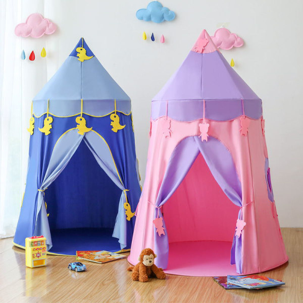 Fairy Bear Girl Tent, Kids Portable Princess Tent with Carry Bag, Suitable for Indoor and Outdoor, Pink and Lilac Play Castle House Kids Tent（pink）