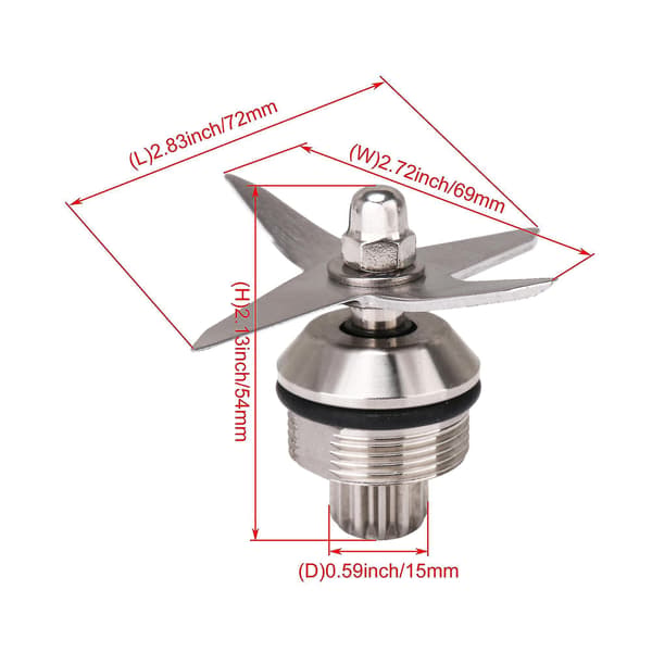 Metall Blender Del Delmontering Kit Erstatning for Vitamix Sølv