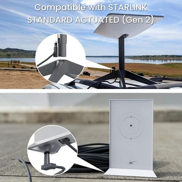 STARGEAR Starlink Kabel SPX til RJ45 Adapter, Starlink Ethernet Adapter for Dishy og Star Link Gen 2 Ruter med Vanntette Sett (Par)