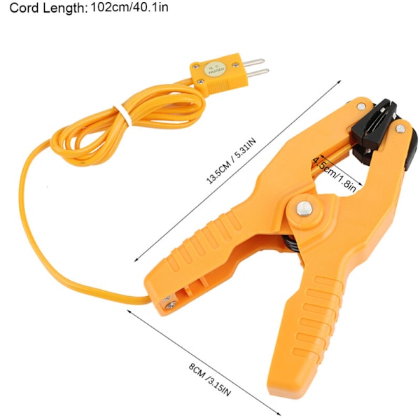 Termoelementsensor typ HT-05 K, temperaturklämma för slang 13/8 \" -40200 ℃