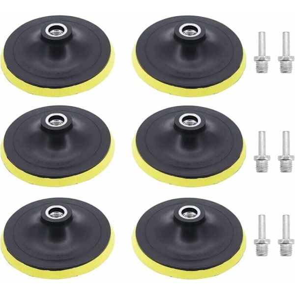 Stk. 5 tommer 125 mm slibeplade med M14 dorn slibepude til boremaskine, vinkelsliber