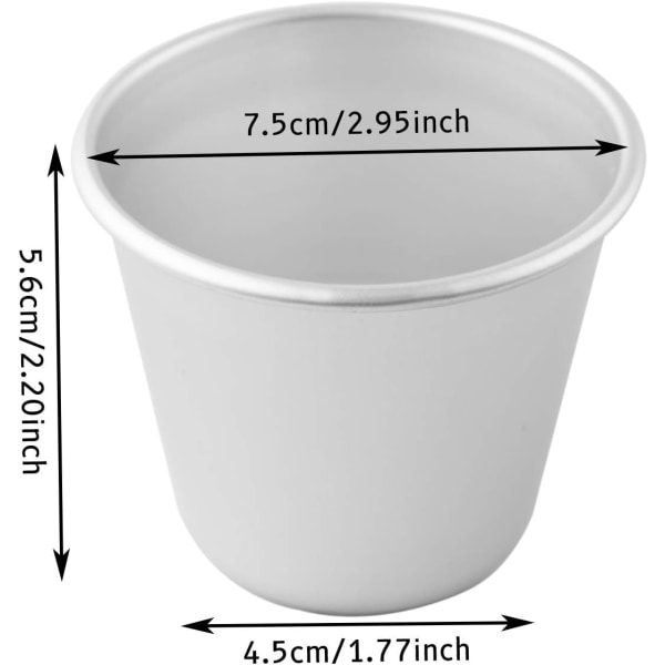 12 stk puddingformer i aluminium