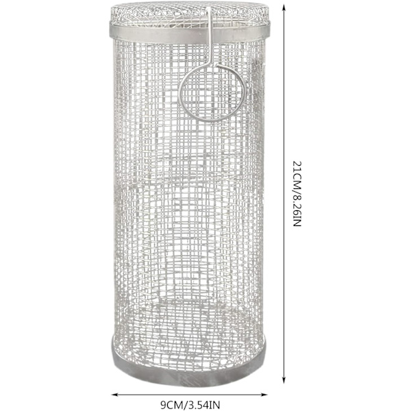 Ruostumattomasta teräksestä valmistettu grilliritilä - Ulkokäyttöön tarkoitettu pyöreä BBQ-nuotiogrilliritilä - Leirintäretkeilyruokailuvälineet (20CM)