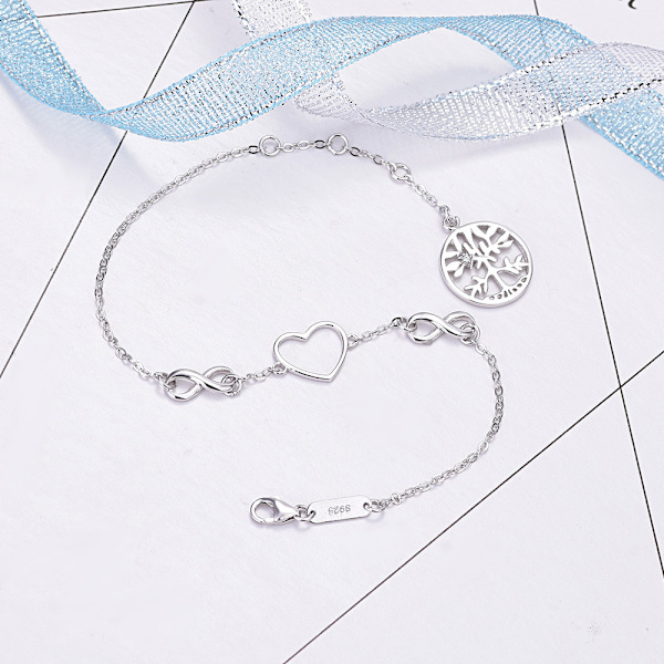 925 Sterling Silver Justerbart Armband för Kvinnor Flickor