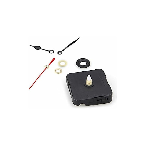 2 st Urverksmekanism Kvarts Netles Noir Rouge DIY