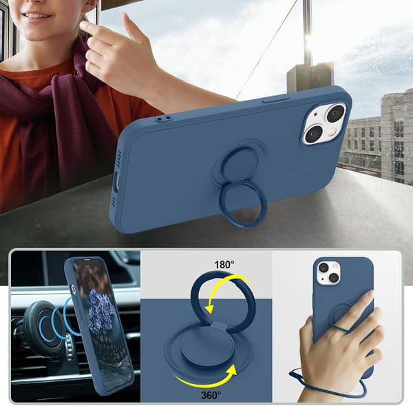 Kompatibel med iPhone 13 Deksel, (Safirblå)