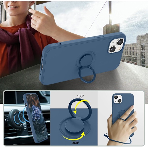 Kompatibelt med iPhone 13 Skal, (Safirblå)