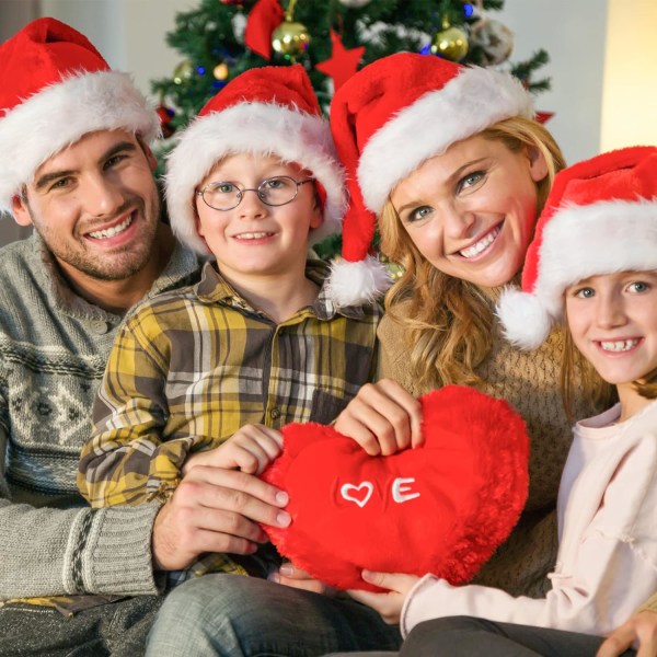 Nissehue, nissehue, juleferiehat til voksne, Unisex fløjl klassisk nissehue til jul nytårsfest hovedbeklædning