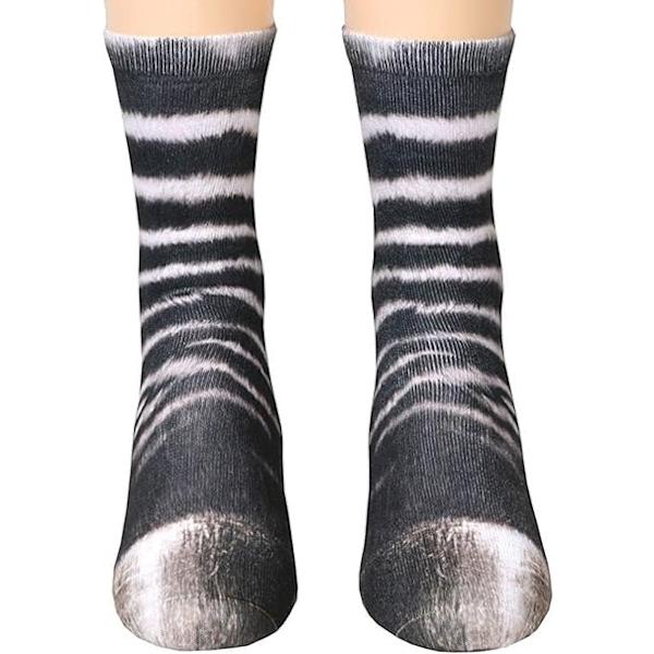 Eläin Zebra Paw -sukat Uutuussukat Hauskat joululahjat Sukkantäytteet Miehille Naisille Teinipojille Aikuisille Gag -lahjat