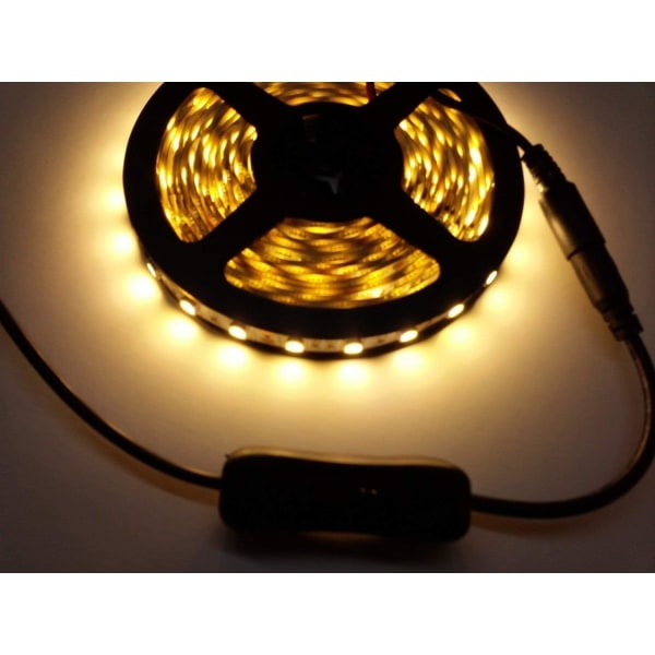 2 stk. DC 12V afbryderkabel DC afbryder 5,5 mm x 2,1 mm kabel til LED-strimmel afbryder DC afbryderstik til LED-strimmel og andre DC 5V 9V 12V 24V enheder, sort