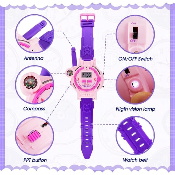 Intercom og video telefon spil Call Toy Watch lang distance USB High Definition Dialog Genoplad Talkie-Walkie Watch 4 Stykker