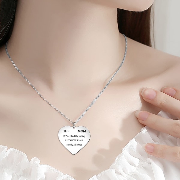 This is a fun necklace, the words on it will make you feel funny, it's also a heart, it's okay, white, one size fits all