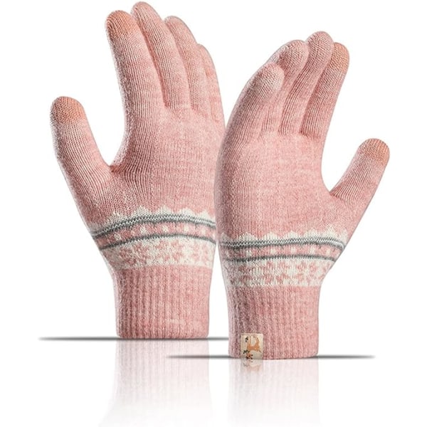 Naisten talvikäsineet thermal käsineet lämpimät kosketusnäytölliset tuulenpitävät käsineet fleecevuorilla naisten