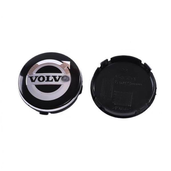 Lämplig för Volvo 64mm cap (4 stycken) full black