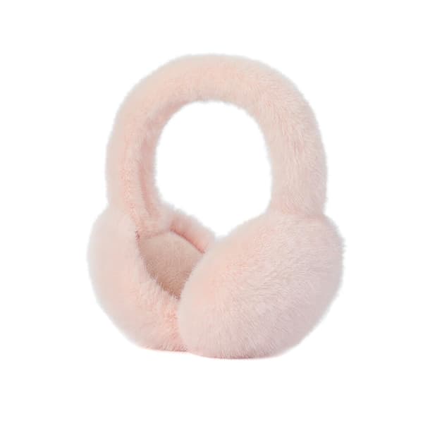 Kvinders vinterfoldbare ørevarmere, søde bløde og fluffy fortykkede plys cykel ørevarmere pendling ørevarmere