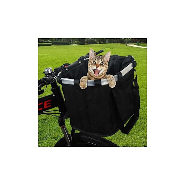 Cykelkurvholder til aftagelig foldbar hund, med justerbar cykelstyrkurv, nem at installere