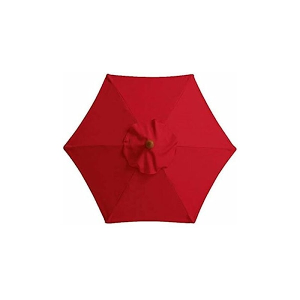 Haveparasol med 6 robuste ribber, strandparasol, haveoverdækning, til balkon, terrasse, gårdhave, pool (diameter 3 m) - Rød - RWParasol Tilbehør