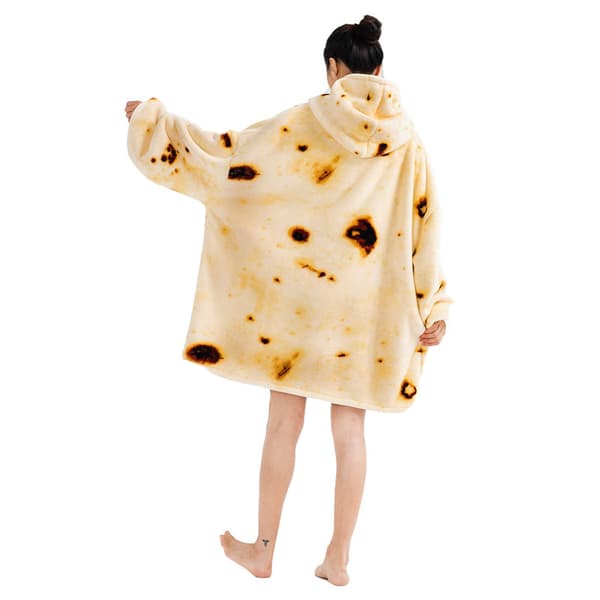 Varm og kald oversized hettegenser (1 stk trykt pannekake)