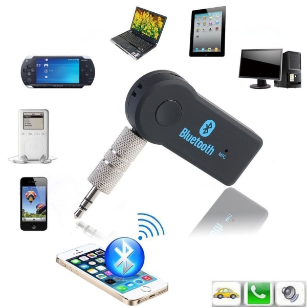 3.5 bil Bluetooth lydmodtager - Bil håndfri Bluetooth modtager 3.0 trådløs Bluetooth musikadapter