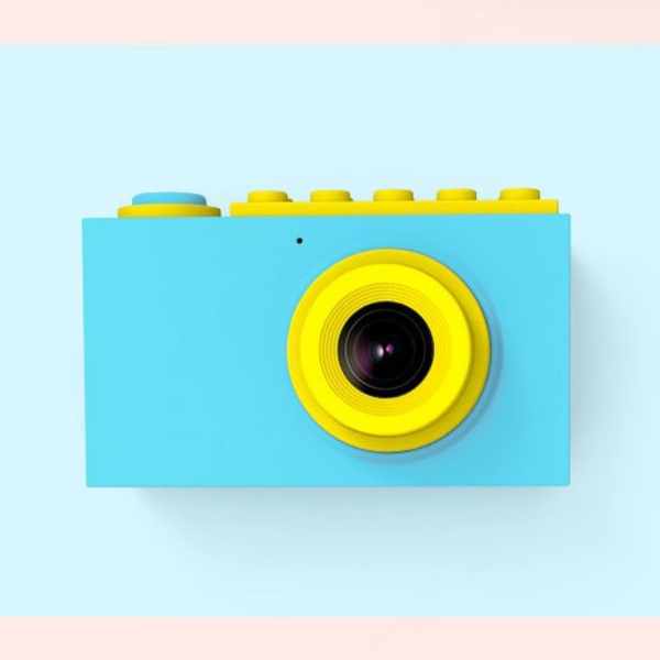 (Blå) Digitalt Børne Kamera, Mini Kamera med TF-kort/4X Digital Zoo