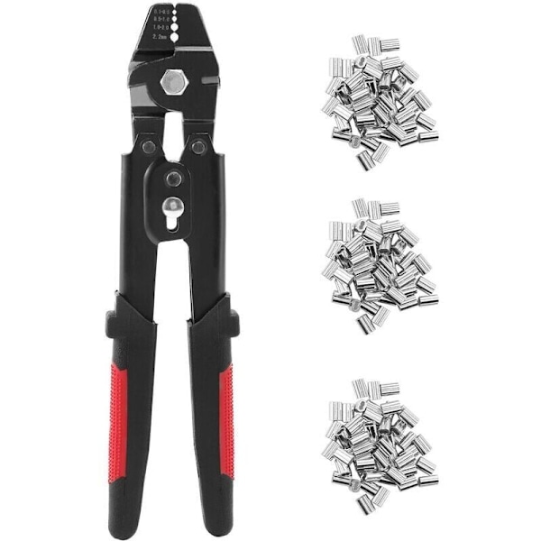 Wire Cable Crimping Tool Fisketång Krympverktyg Swager Krymptänger med Krymphylssats
